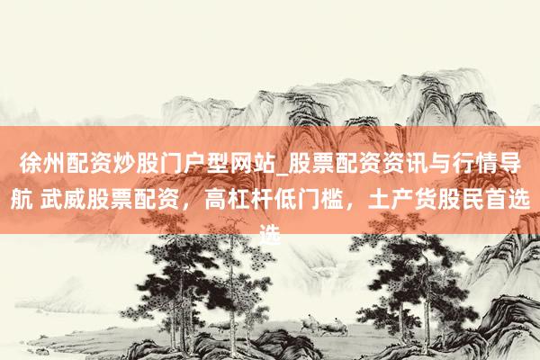 徐州配资炒股门户型网站_股票配资资讯与行情导航 武威股票配资，高杠杆低门槛，土产货股民首选