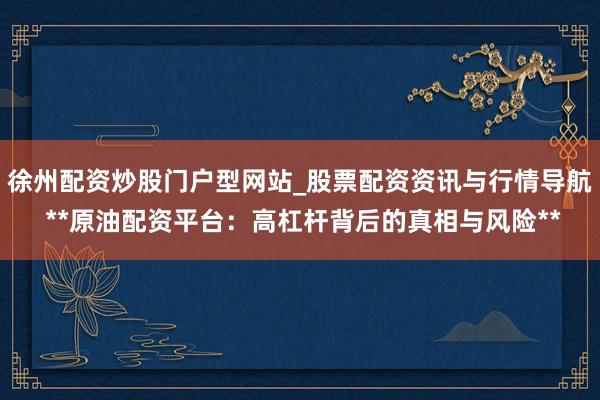 徐州配资炒股门户型网站_股票配资资讯与行情导航 **原油配资平台：高杠杆背后的真相与风险**
